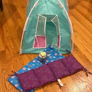 American Girl Teal and Purple Play Tent Set